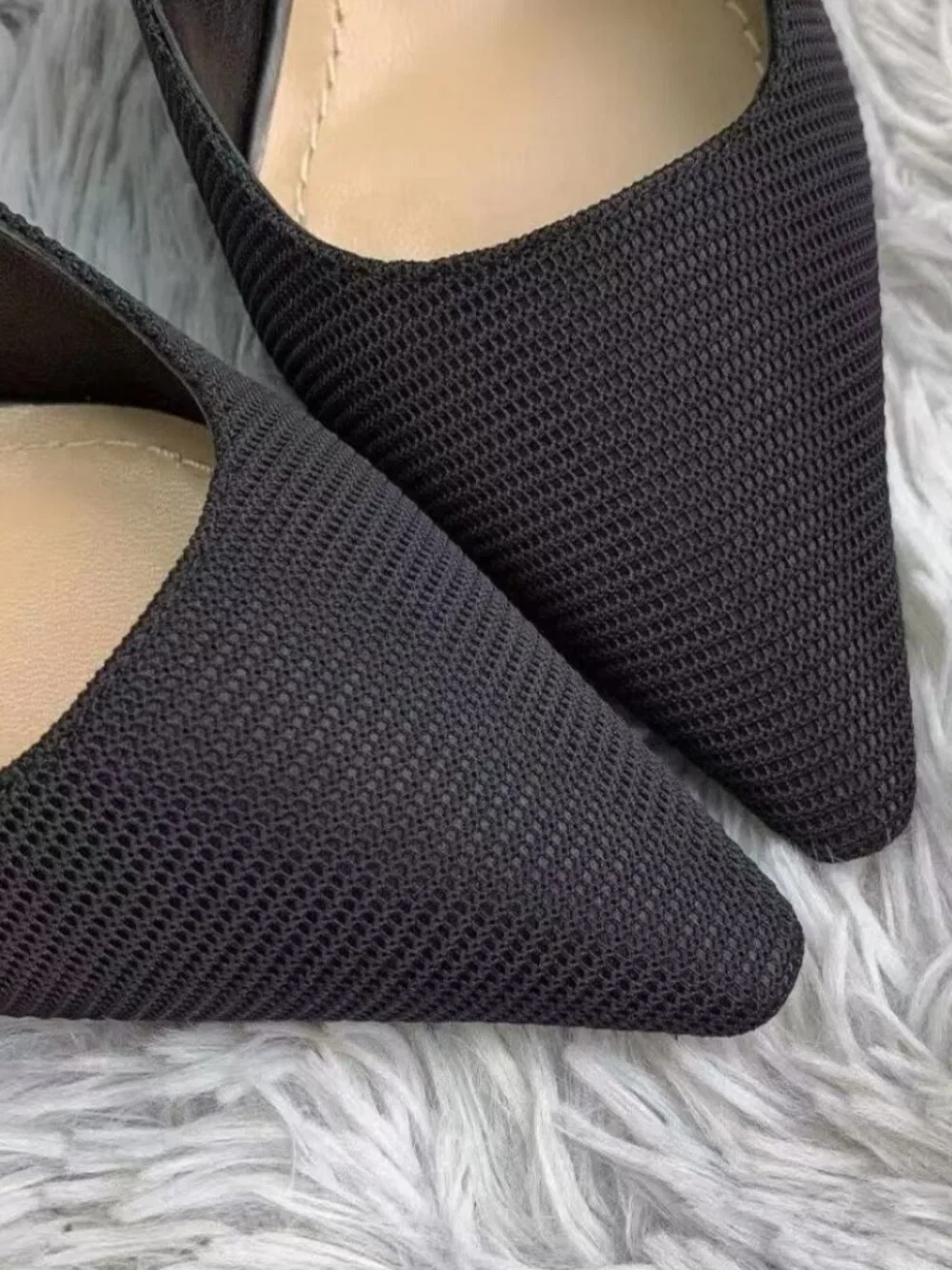 Dior J'ADIOR Black Fabric Slingback Pointed‑Toe High Heels